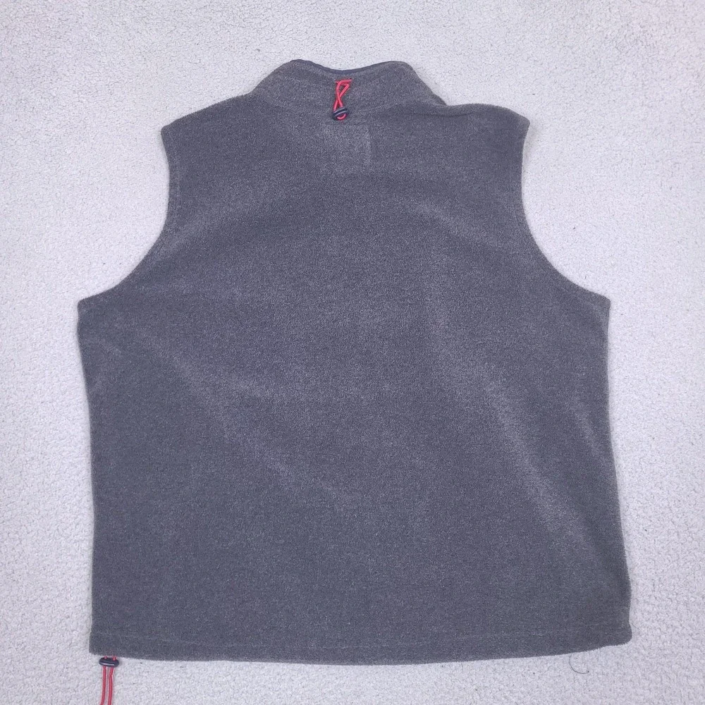Vintage Abercrombie and‎ Fitch Fleece Vest Mens XL Gray Full Zip Jacket